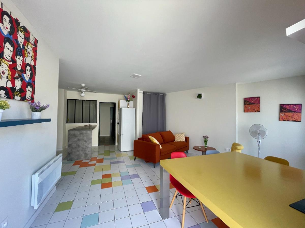 Appart Pop-Art Proche Autoroute, Plages Et Attractions, Wifi - Tv, Deco Stylee, Calme Bessan Buitenkant foto